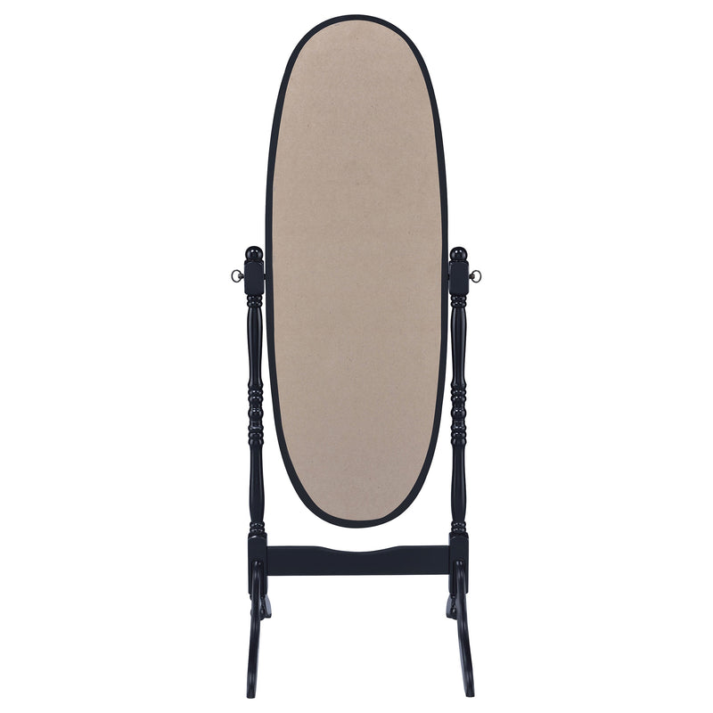 Foyet Wood Adjustable  Length Cheval Mirror Black