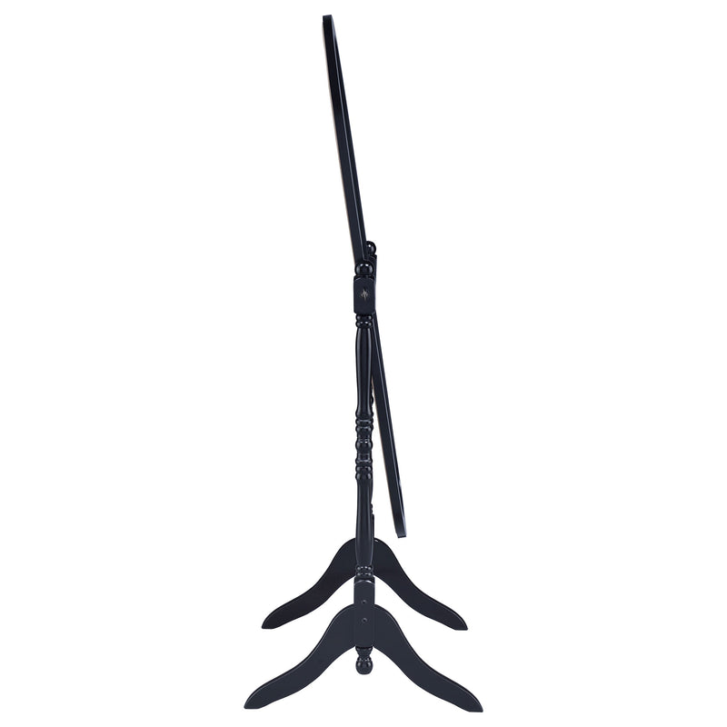 Foyet Wood Adjustable  Length Cheval Mirror Black