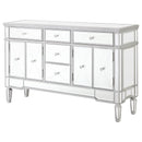 Duchess 5-drawer Mirrored Storage Accent Cabinet Silver