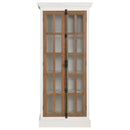 Tammi 2-door Wood Tall Cabinet Distressed White and Brown