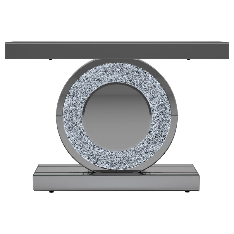 Bergenia LED Mirrored Entryway Sofa Console Table Silver