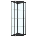 Zenobia 4-shelf Curio Cabinet Display Case Black