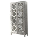 Mckellen 2-door Wood Trellis Tall Cabinet Distressed White