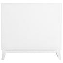 Gambon 2-door Wood Honeycomb Pattern Accent Cabinet White