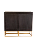 Zara 2-door 40-inch Wood Accent Storage Cabinet Black Walnut