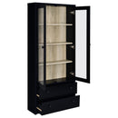 Hawthorne 4-shelf Glass Door Tall Cabinet with Drawers