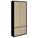 Hawthorne 4-shelf Glass Door Tall Cabinet with Drawers