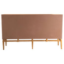 Zira 4-door Wood Parquet Storage Accent Cabinet Brown