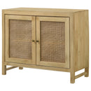 Zamora 3-door Wood Accent Cabinet with Woven Cane Natural