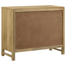 Zamora 3-door Wood Accent Cabinet with Woven Cane Natural