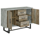 Abelardo 3-drawer Engineered Wood Cabinet Weathered Oak