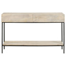Rubeus 2-drawer Wood Entryway Console Table White Washed