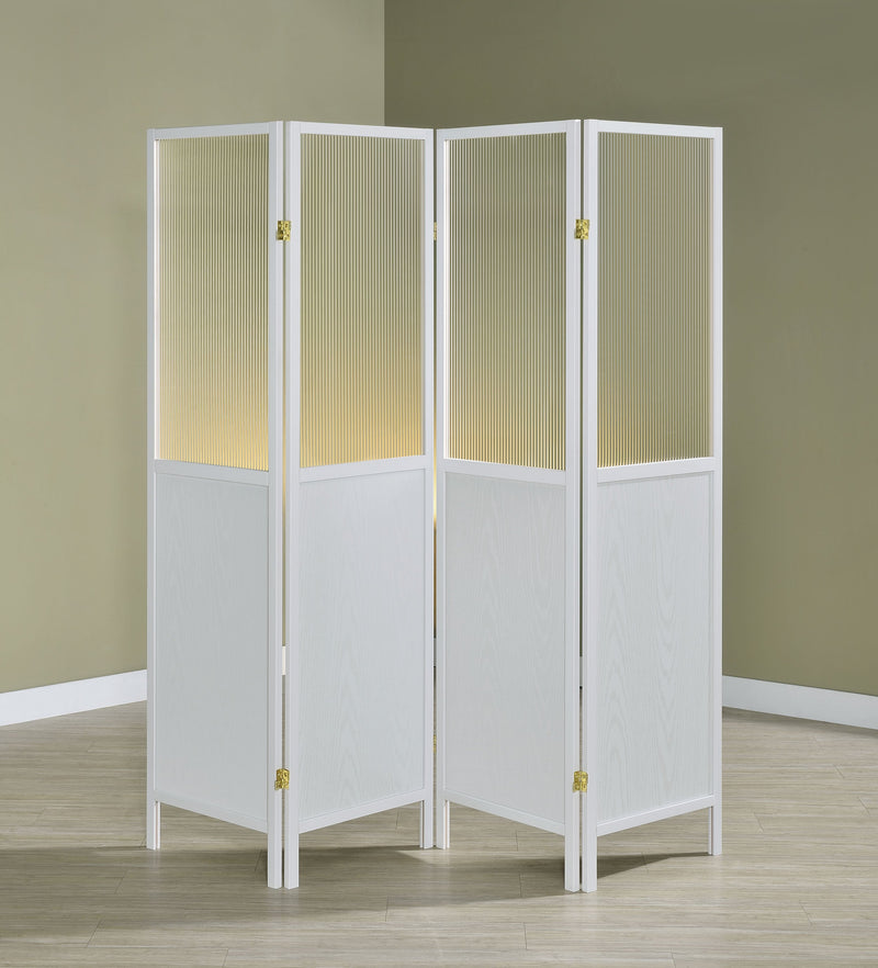 Mattison 4-Panel Room Divider Folding Shoji Screen Natural
