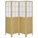 Edwards 4-Panel Room Divider Folding Shoji Screen Natural