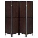 Deepika 4-Panel Room Divider Folding Screen Grey Driftwood