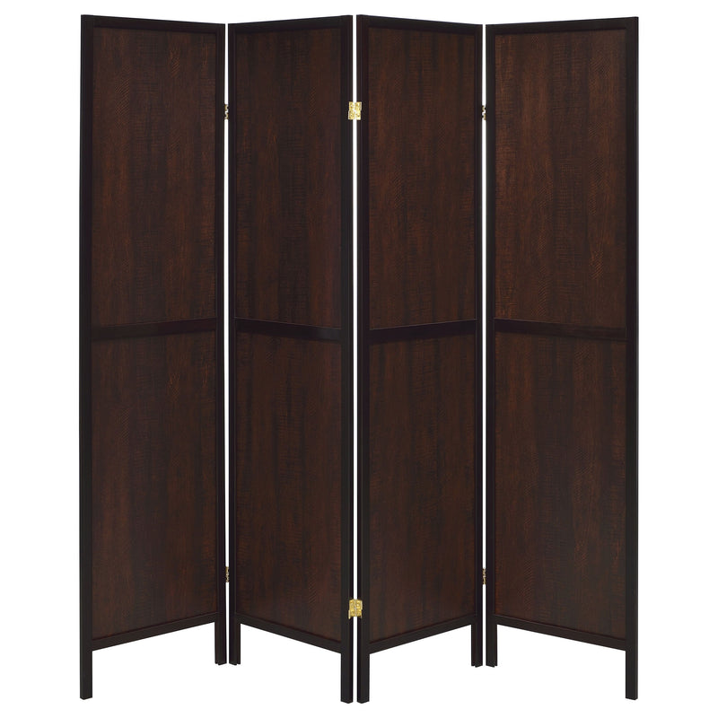 Deepika 4-Panel Room Divider Folding Screen Grey Driftwood