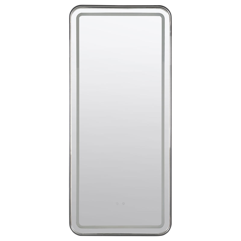 Glendora LED Standing Mirror with Bluetooth Speaker Black