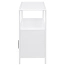 Amherst 3-shelf Radio Weave Cane Metal Accent Cabinet White