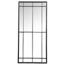 Annetta 24 x 52 Inch Window Pane Floor or Wall Mirror Black