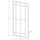 Annetta 24 x 52 Inch Window Pane Floor or Wall Mirror Black