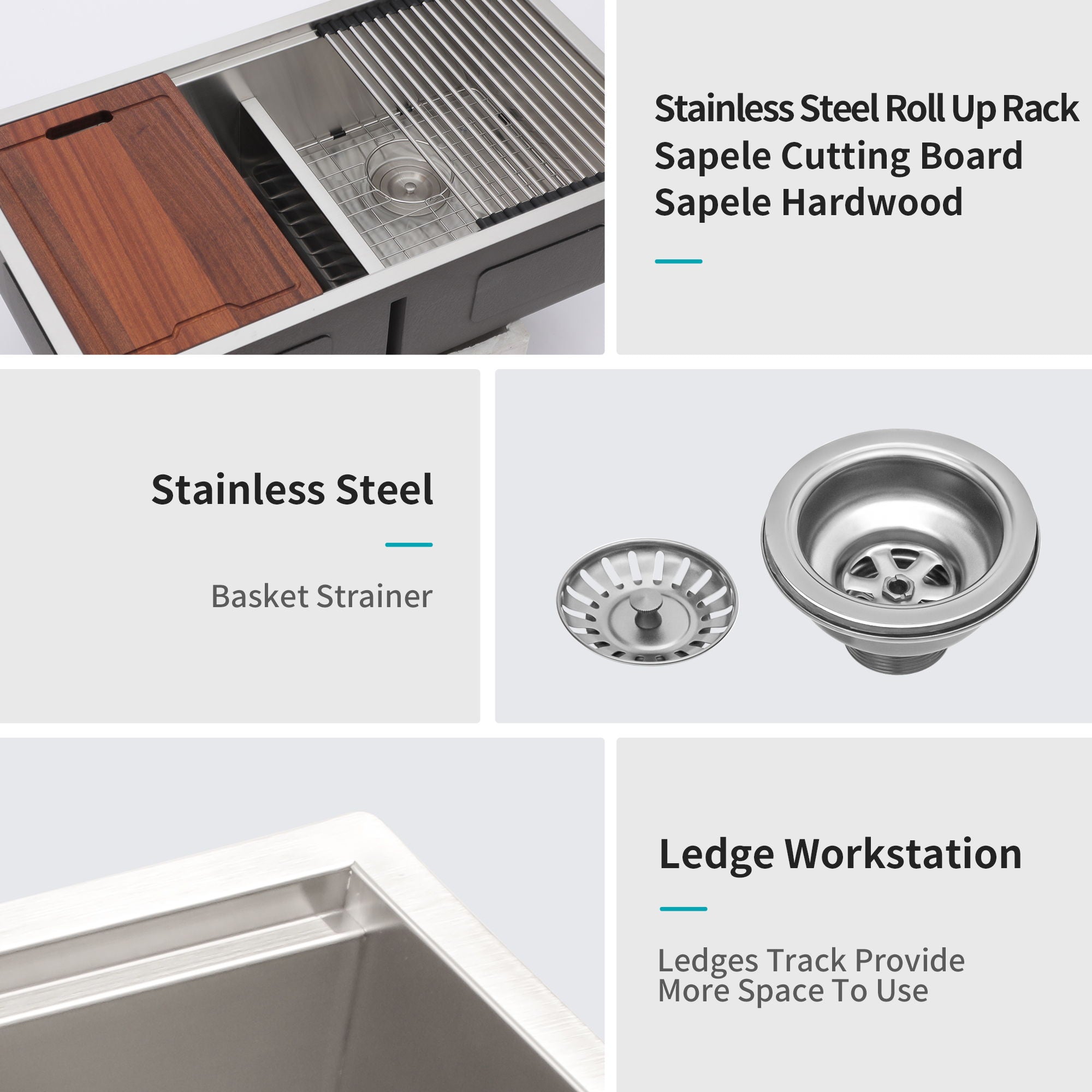 Modern Double Bowl Undermount Kitchen Sink
