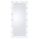Zayan 32 x 71 Inch Floor Mirror LED Lighting Black Gloss