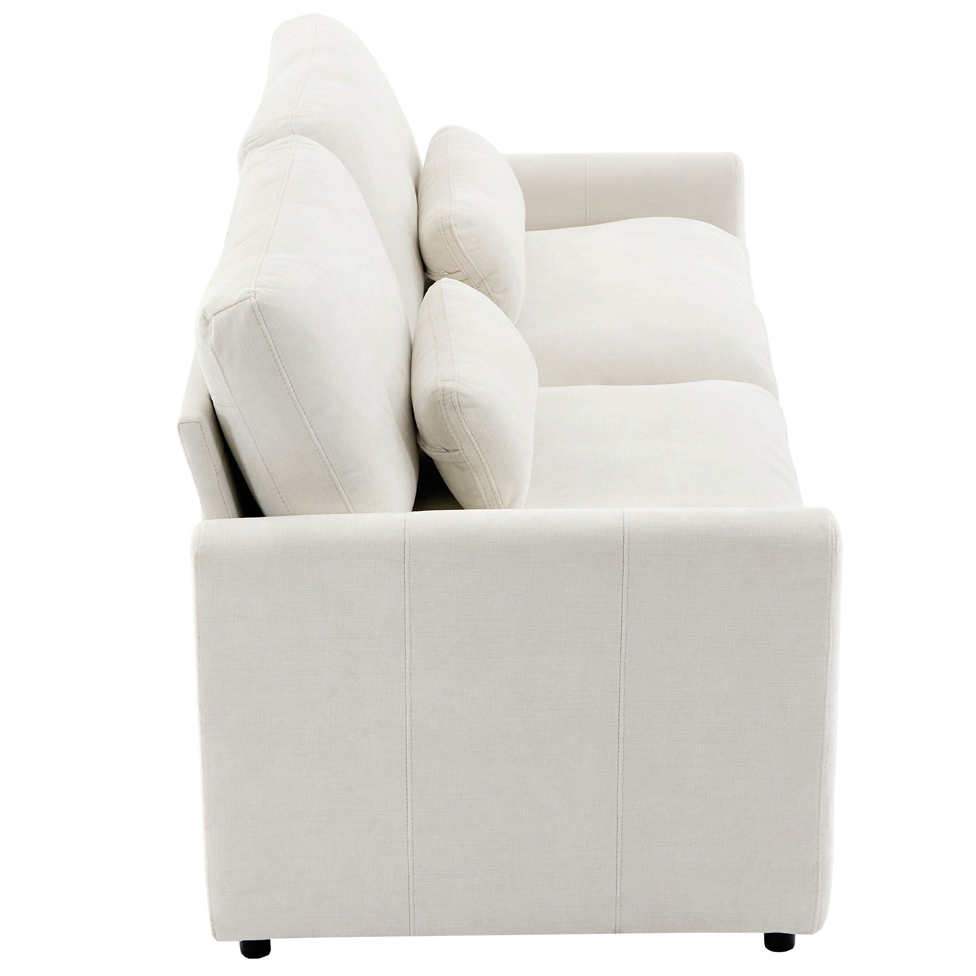 Cozy Upholstered Cushion Loveseat Sofa For Living Room