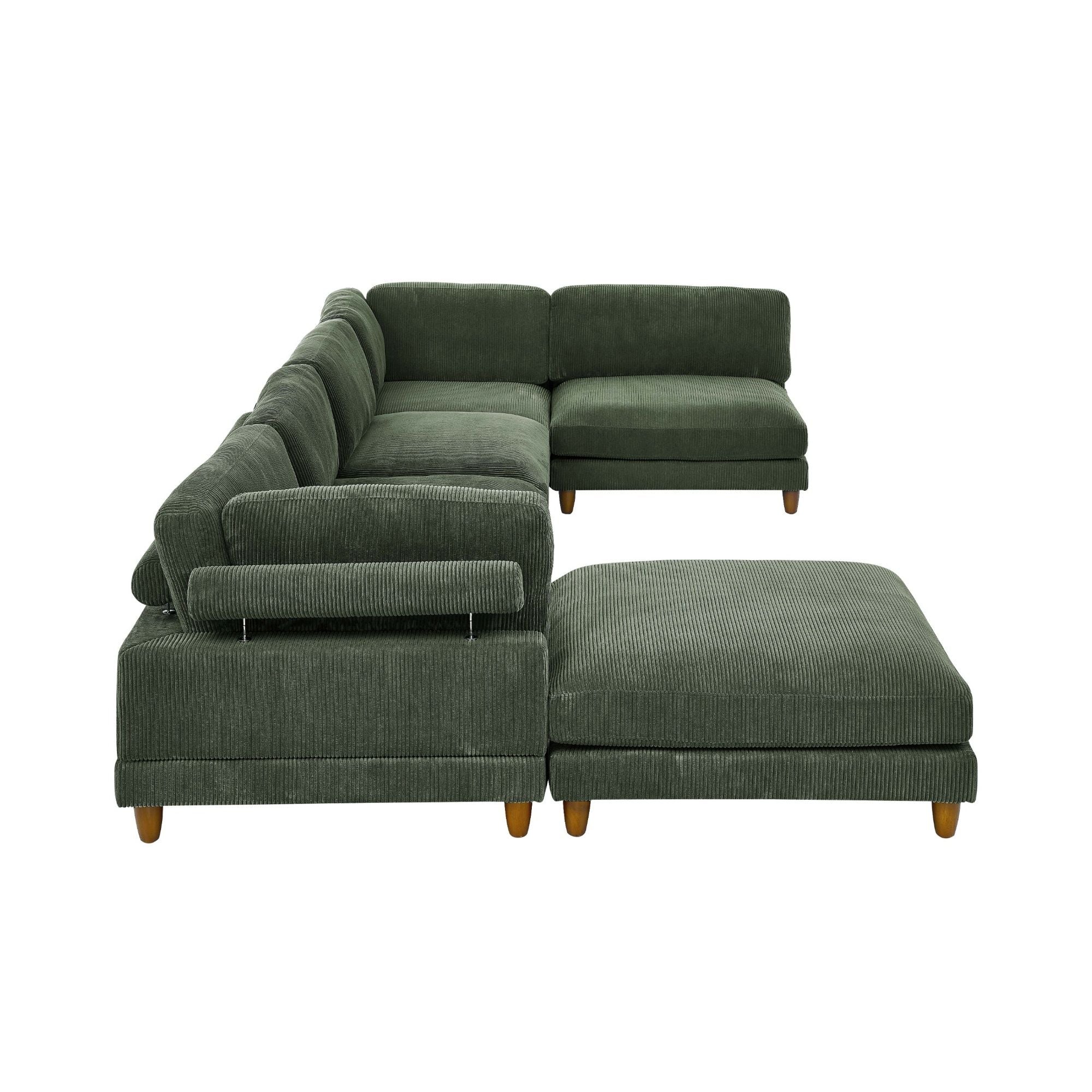 Modern Modular Sectional With Adjustable Back Support