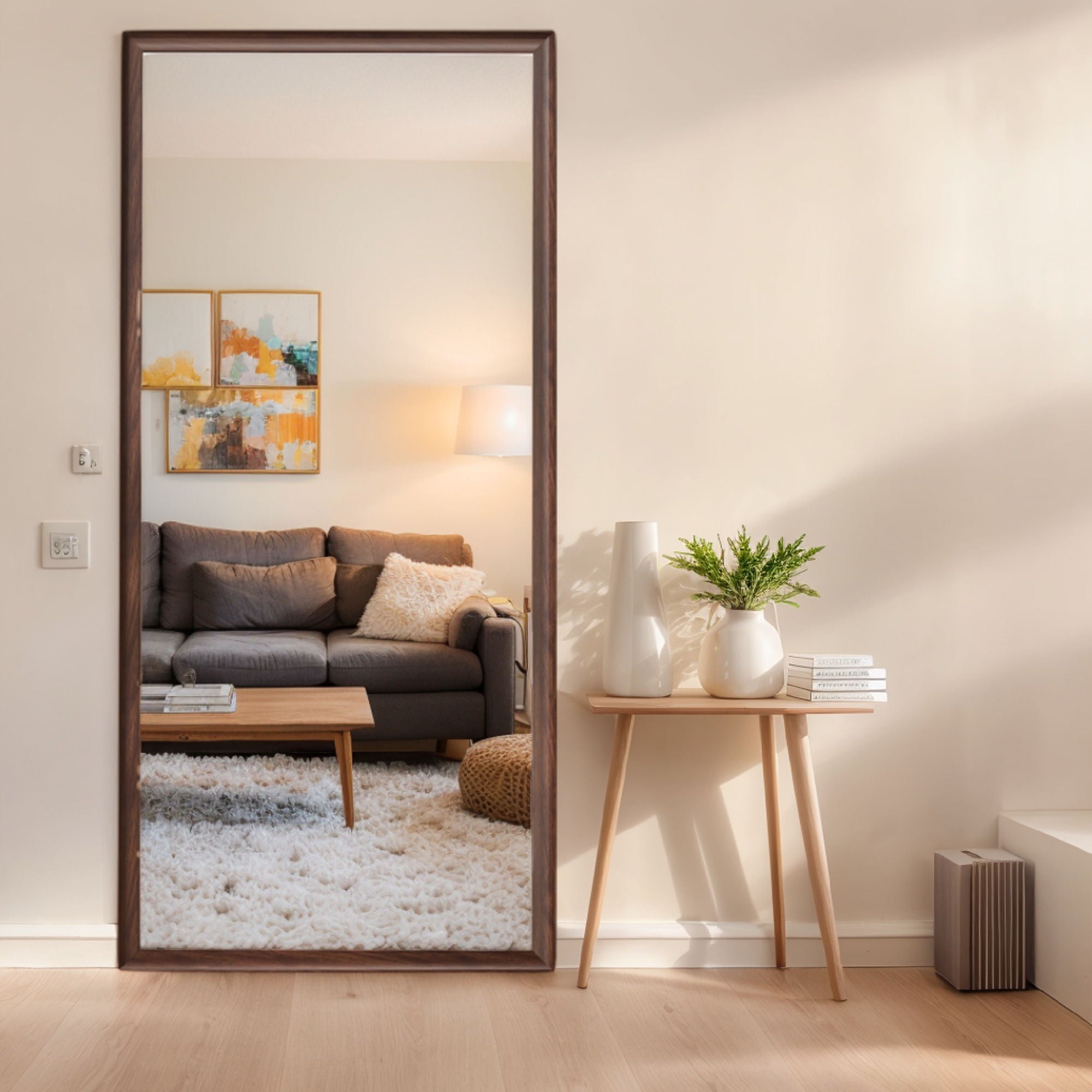 Full-Body Floor Mirror With Frame