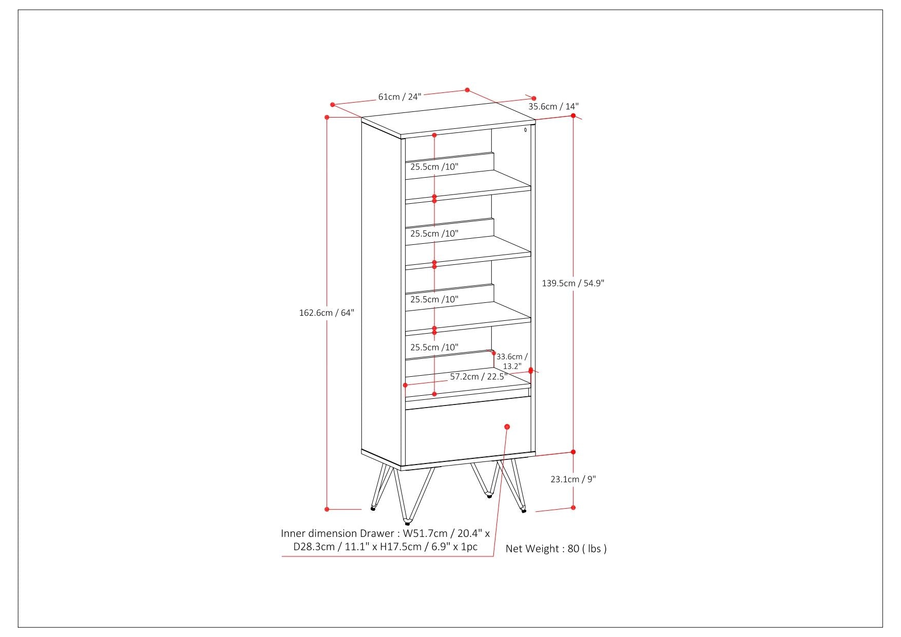 Chase - Tall Bookcase - Rustic Natural Aged Brown