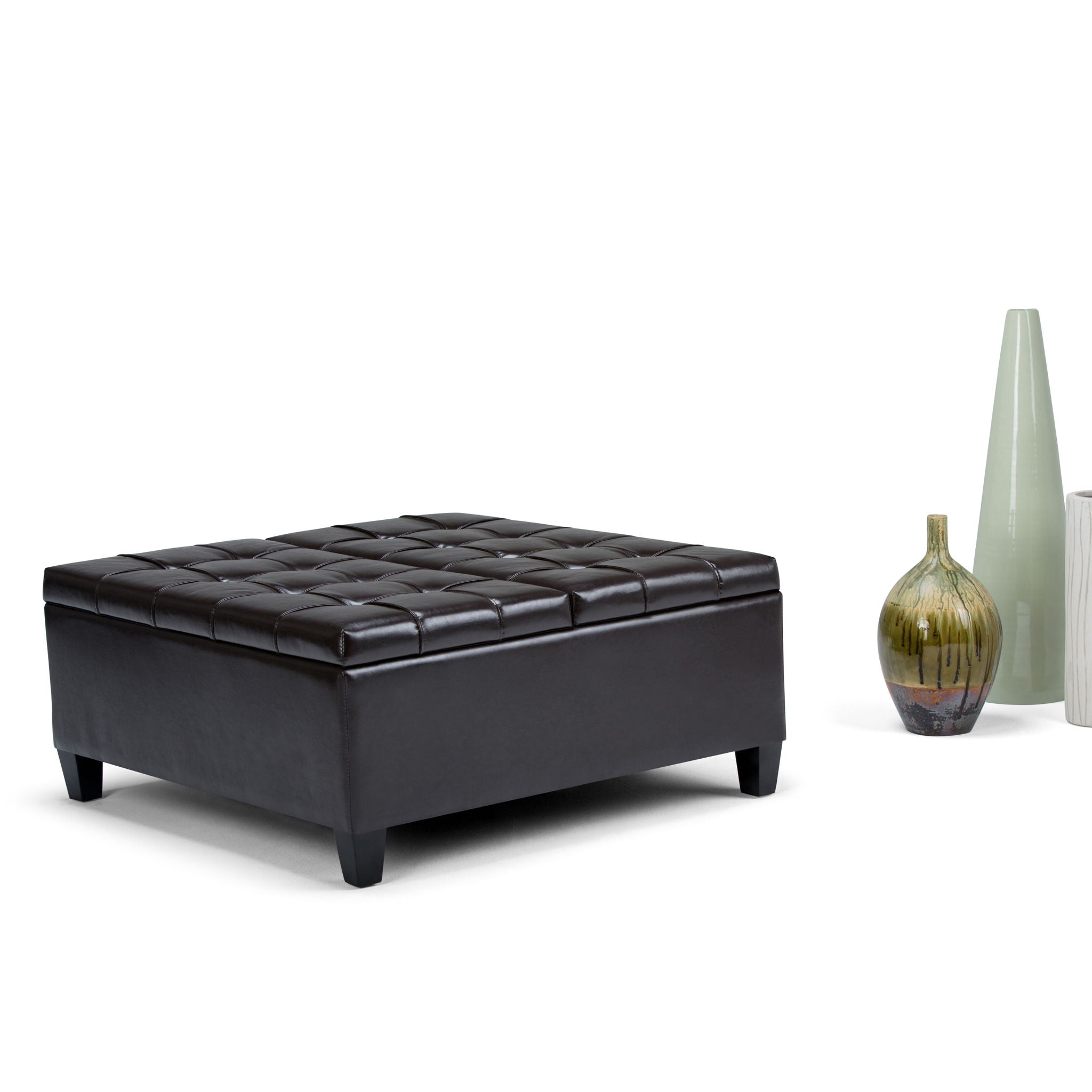 Harrison - Coffee Table Storage Ottoman - Tanners Brown