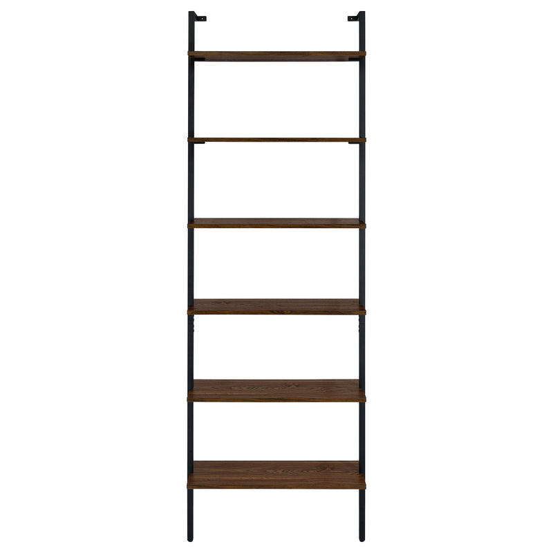 Owens 96-inch 6-shelf Wall Bookshelf Walnut