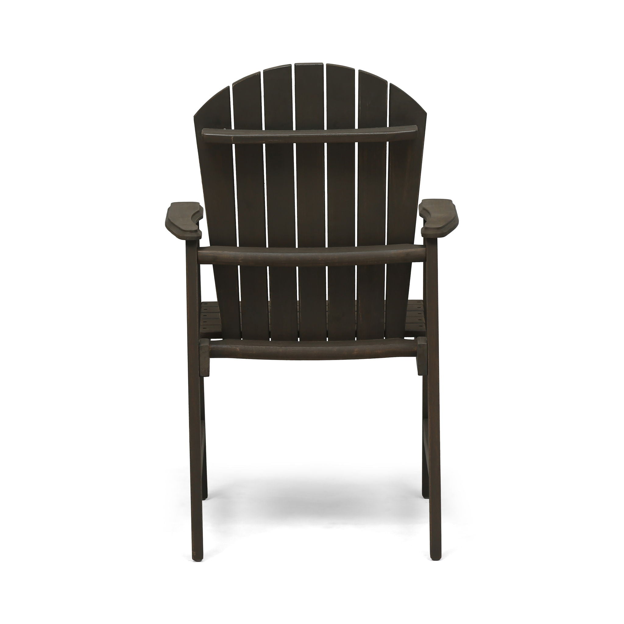 Outdoor Weather Resistant Acacia Wood Adirondack Dining Chairs (Set of 2)