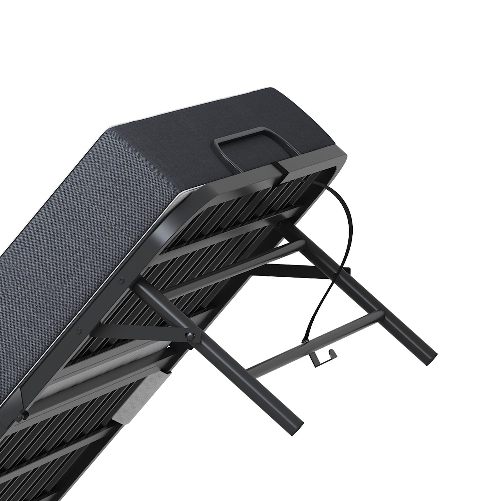 Twin Wide Folding Bed For Tall People, Extra Long & Wide Rollaway With Memory Foam, Heavy-Duty - Black