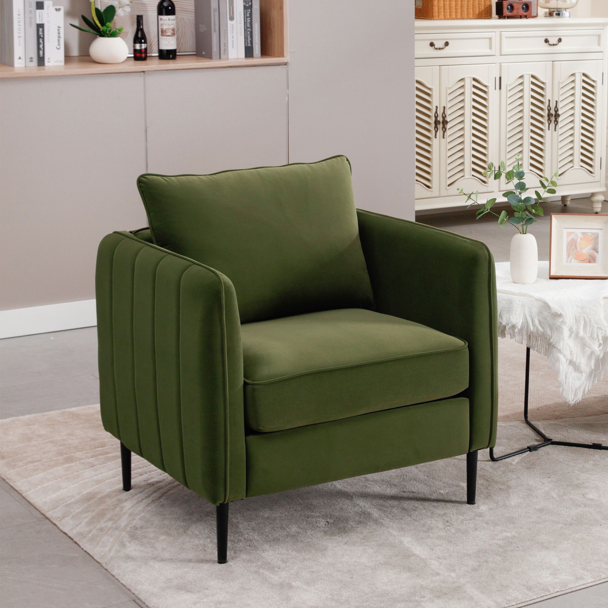 Accent Chair With Pillow For Living Room