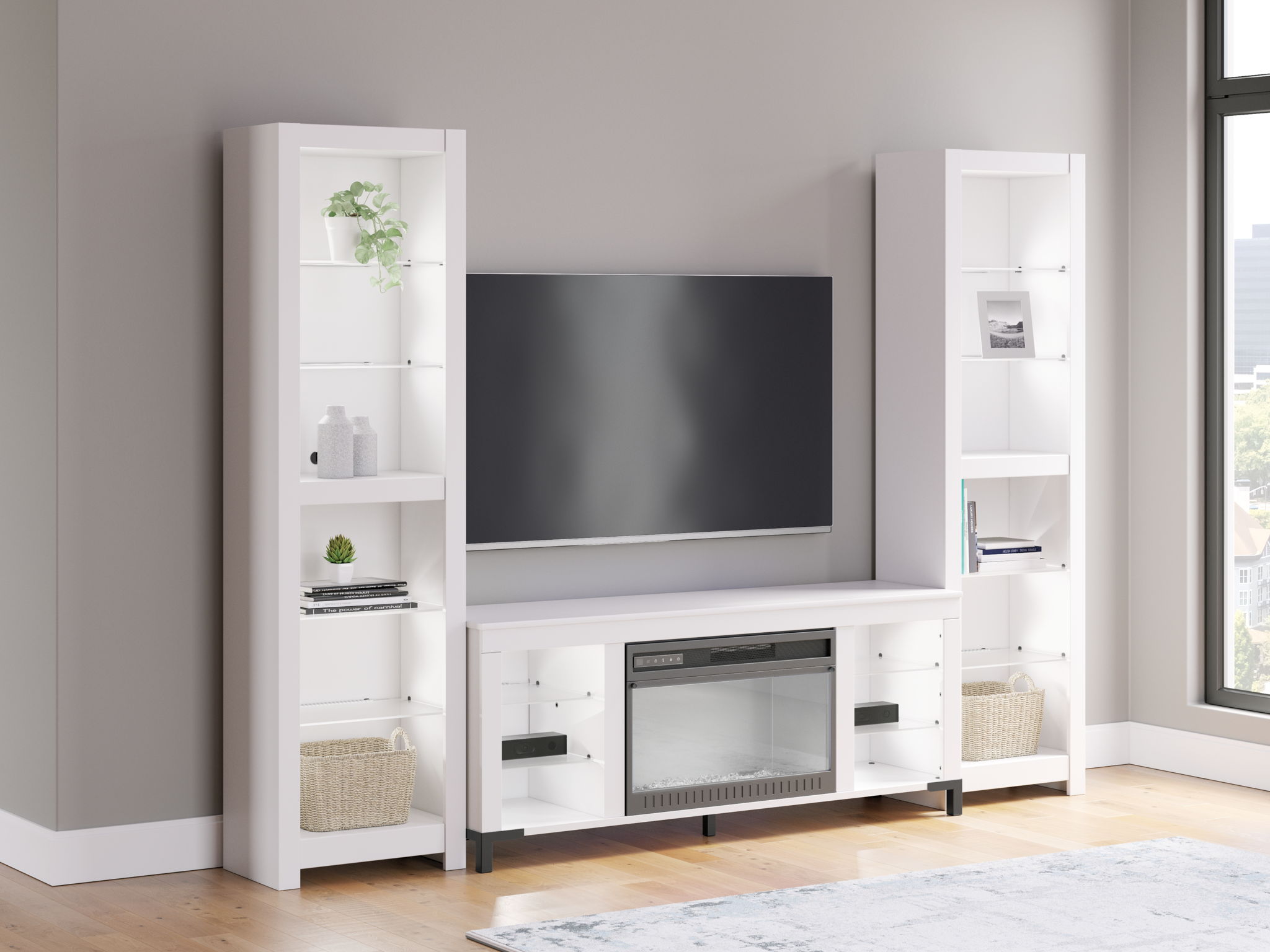 Brollevi - 3-Piece Entertainment Center - White