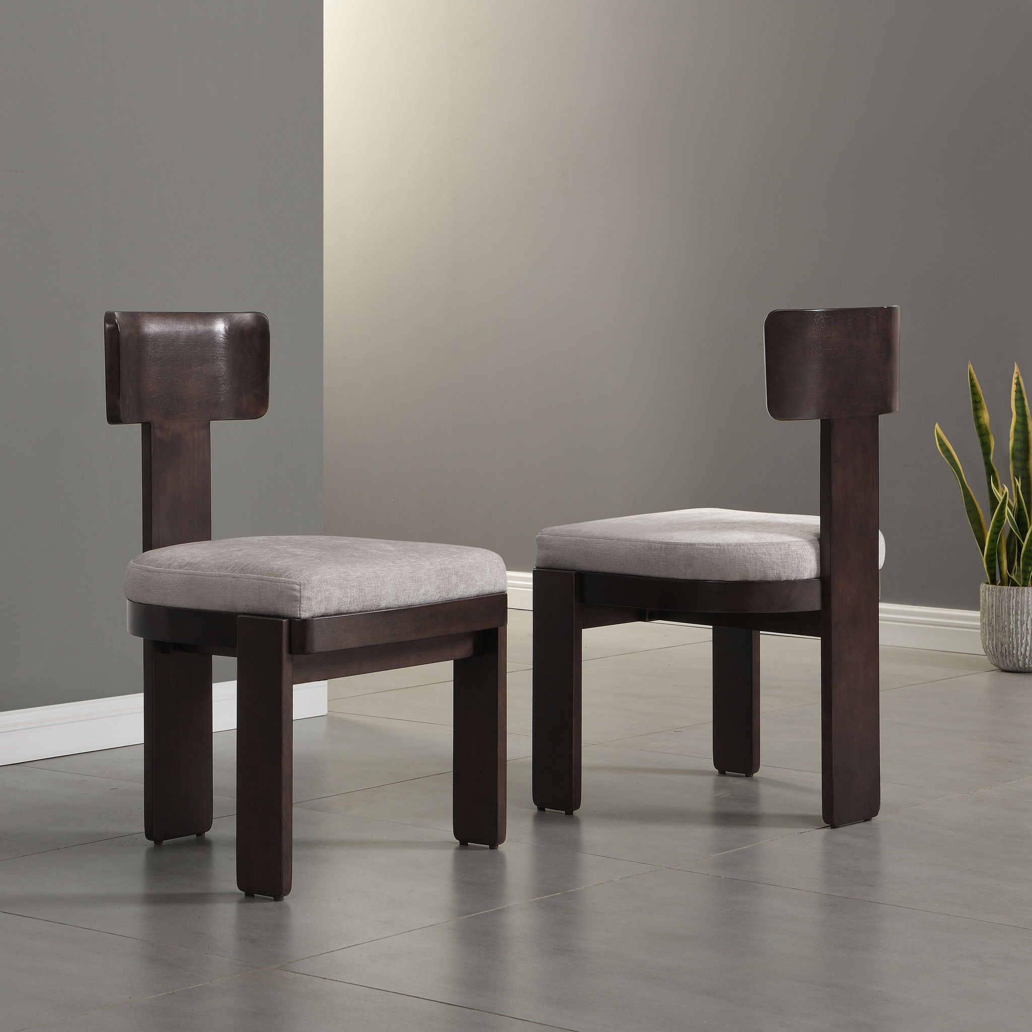 Upholstered Dining Fabric Side Chairs (Set of 2)
