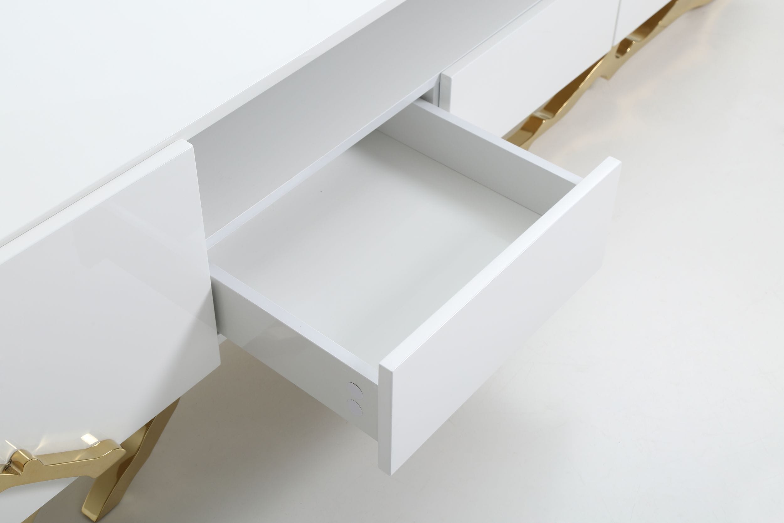 Modrest Legend Modern White & Gold 79" TV Stand