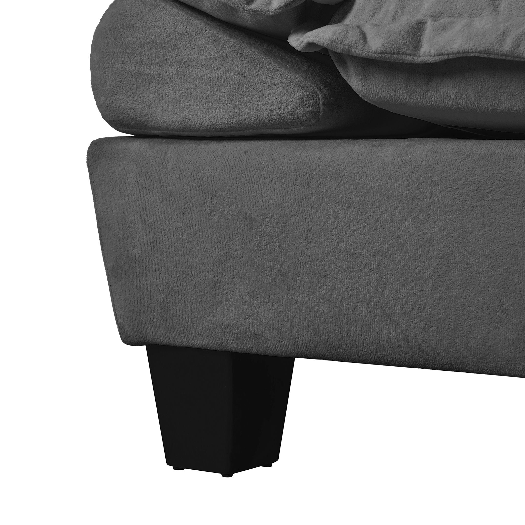 Modular Sectional Sofa With Movable Ottoman & Pillows