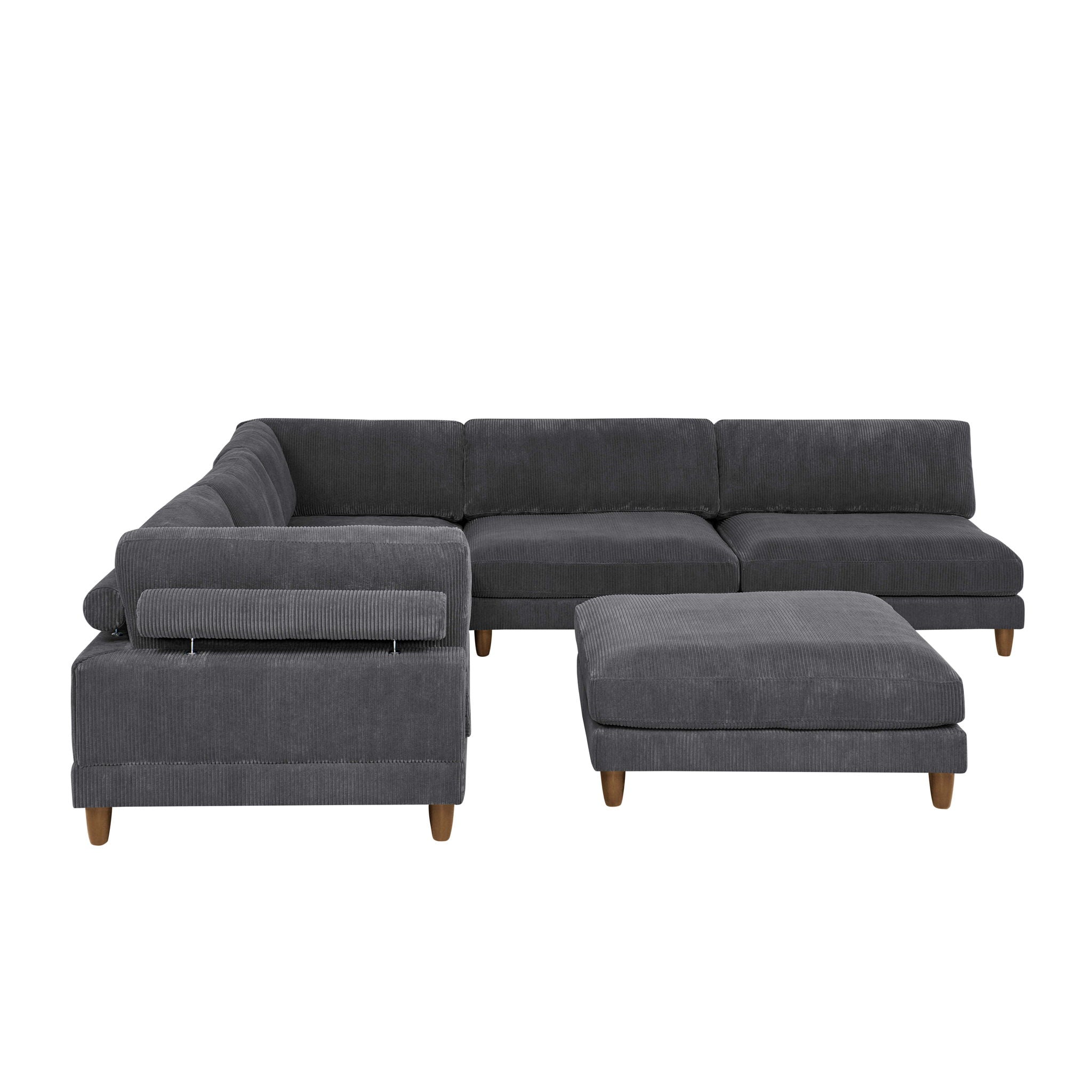 Modern Modular Sectional With Adjustable Back Support
