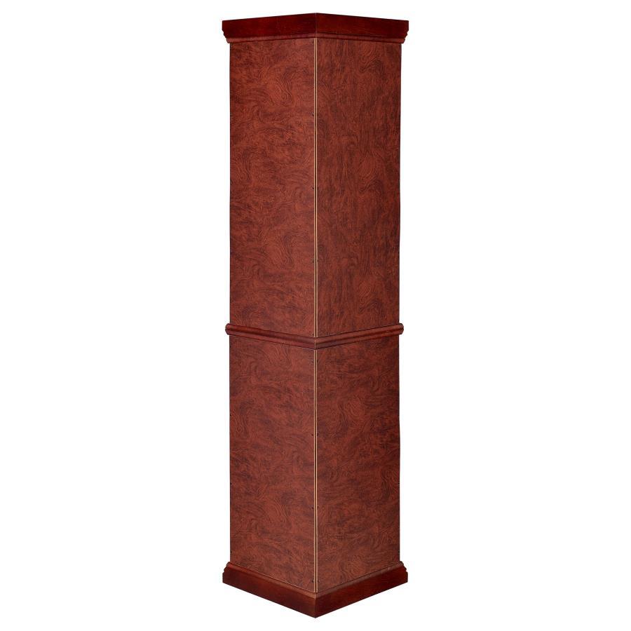 Appledale - 6-Shelf Corner Curio Display Cabinet - Medium Brown