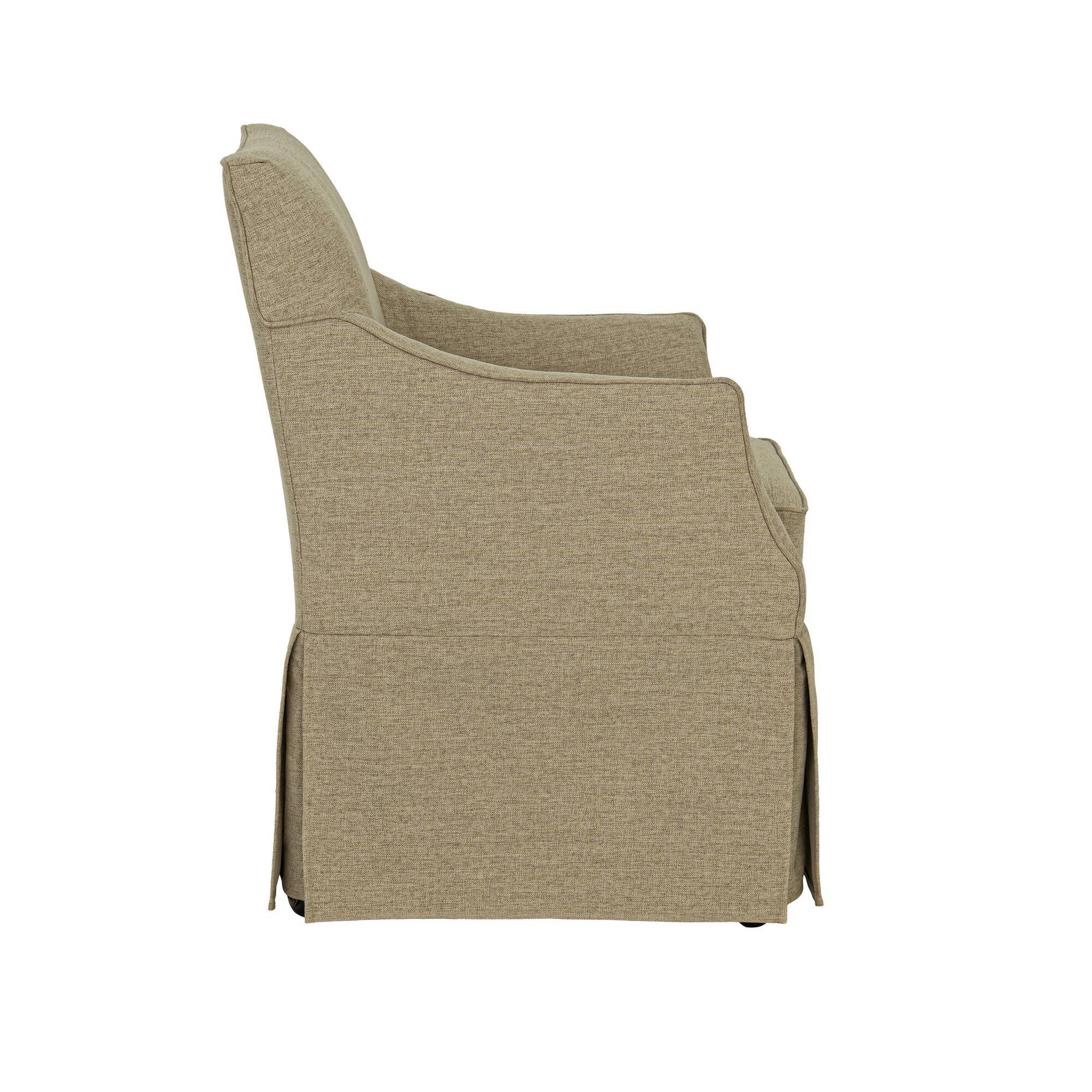 London - Upholstered Skirted Dining Arm Chair