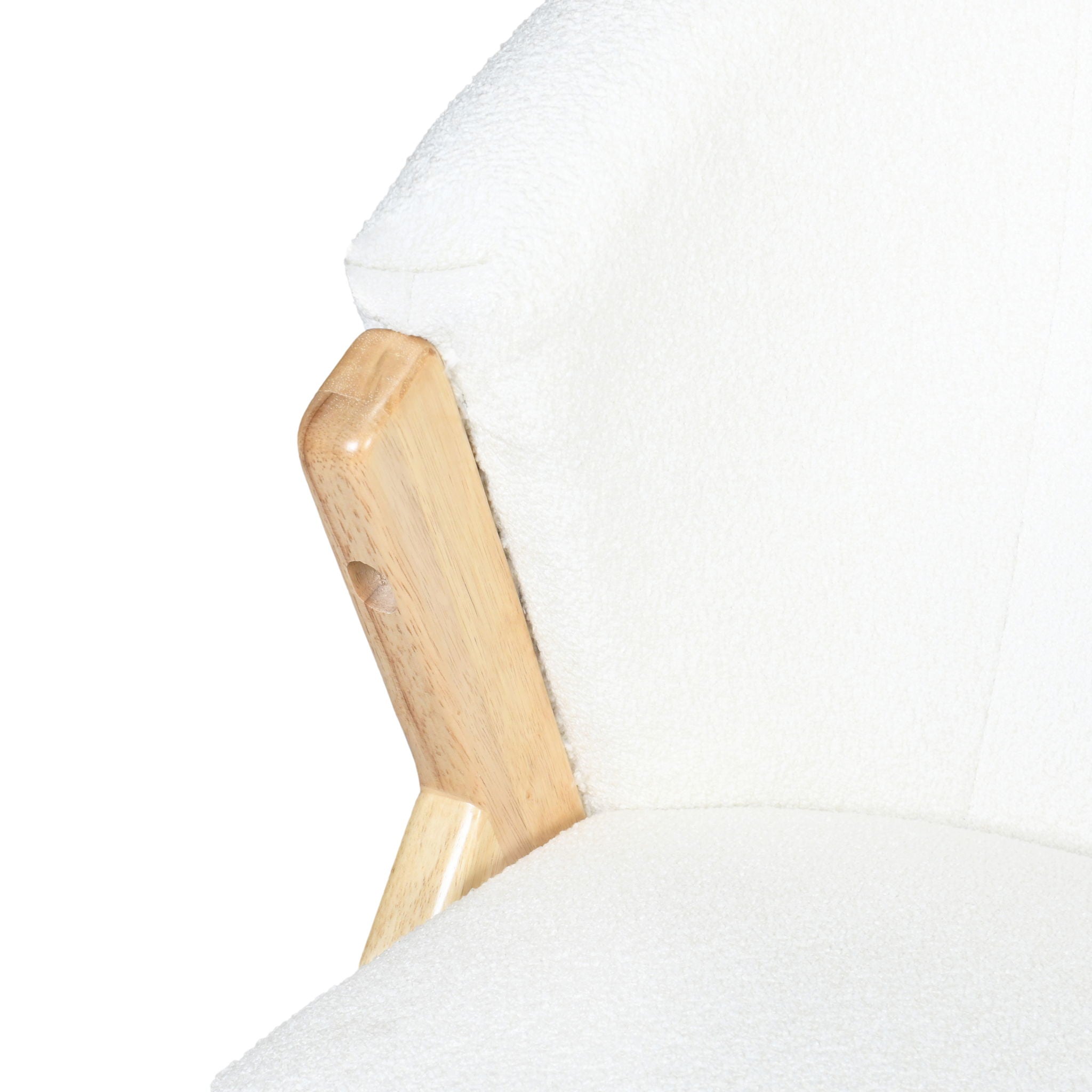 Modern Accent Chair With Polyester Upholstery And Minimalist Lounge Chair For Living Room, Bedroom, Or Office - White
