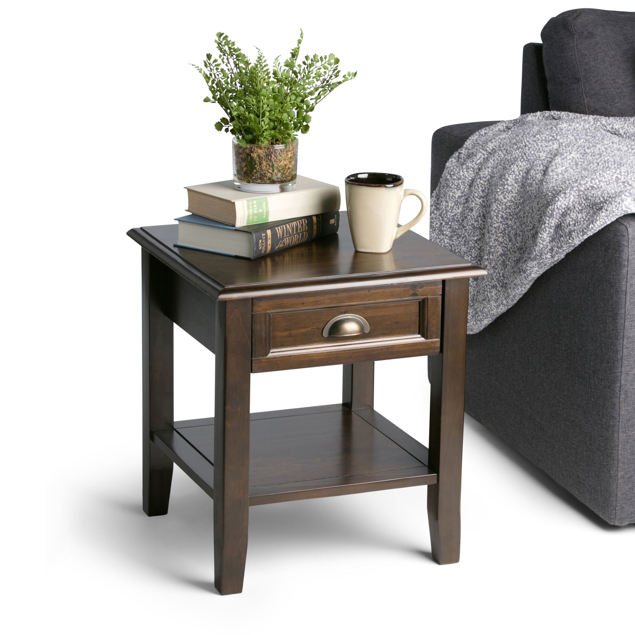 Burlington - End Table - Mahogany Brown