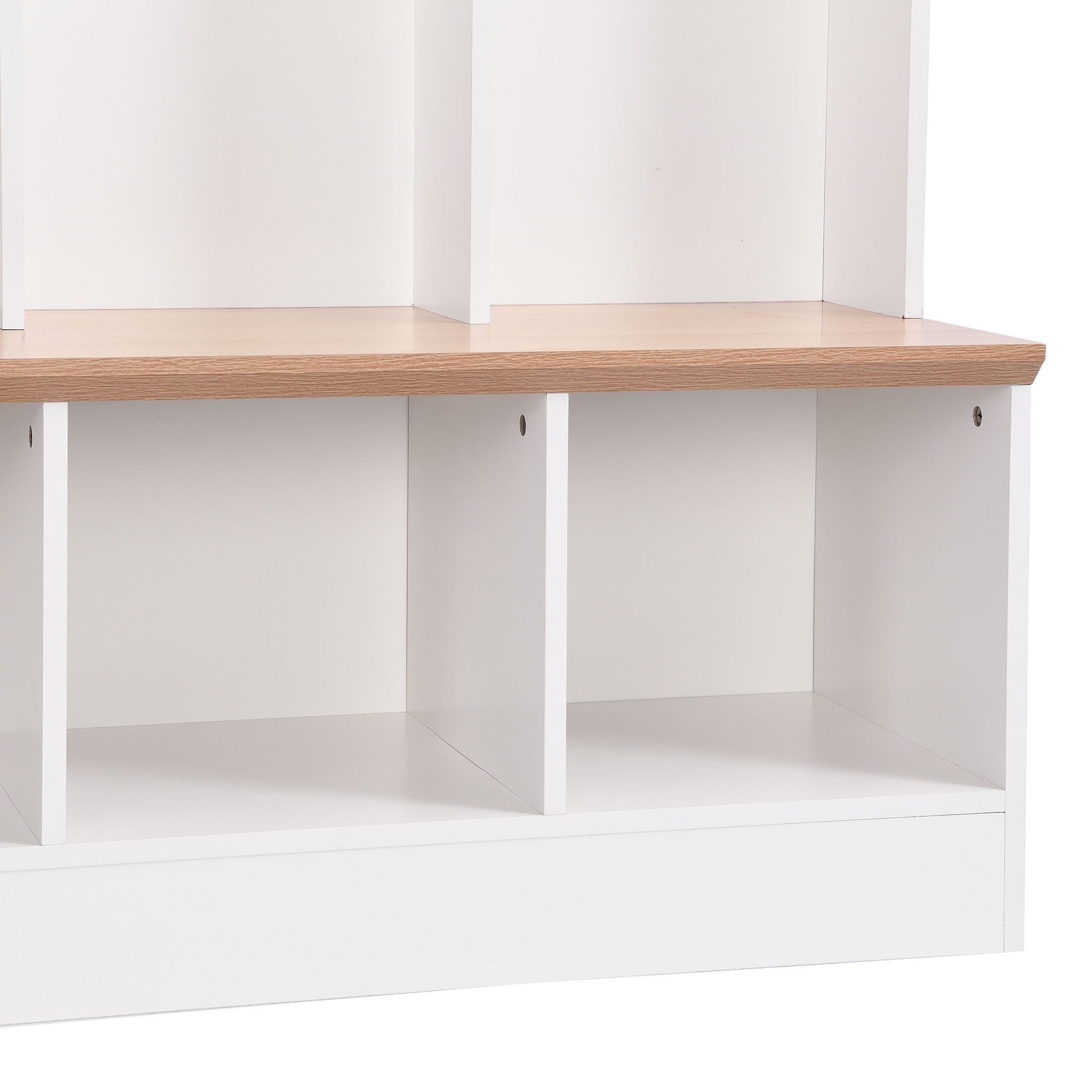 Minimalist Shoe Cabinet With Cube Storage & Shelves