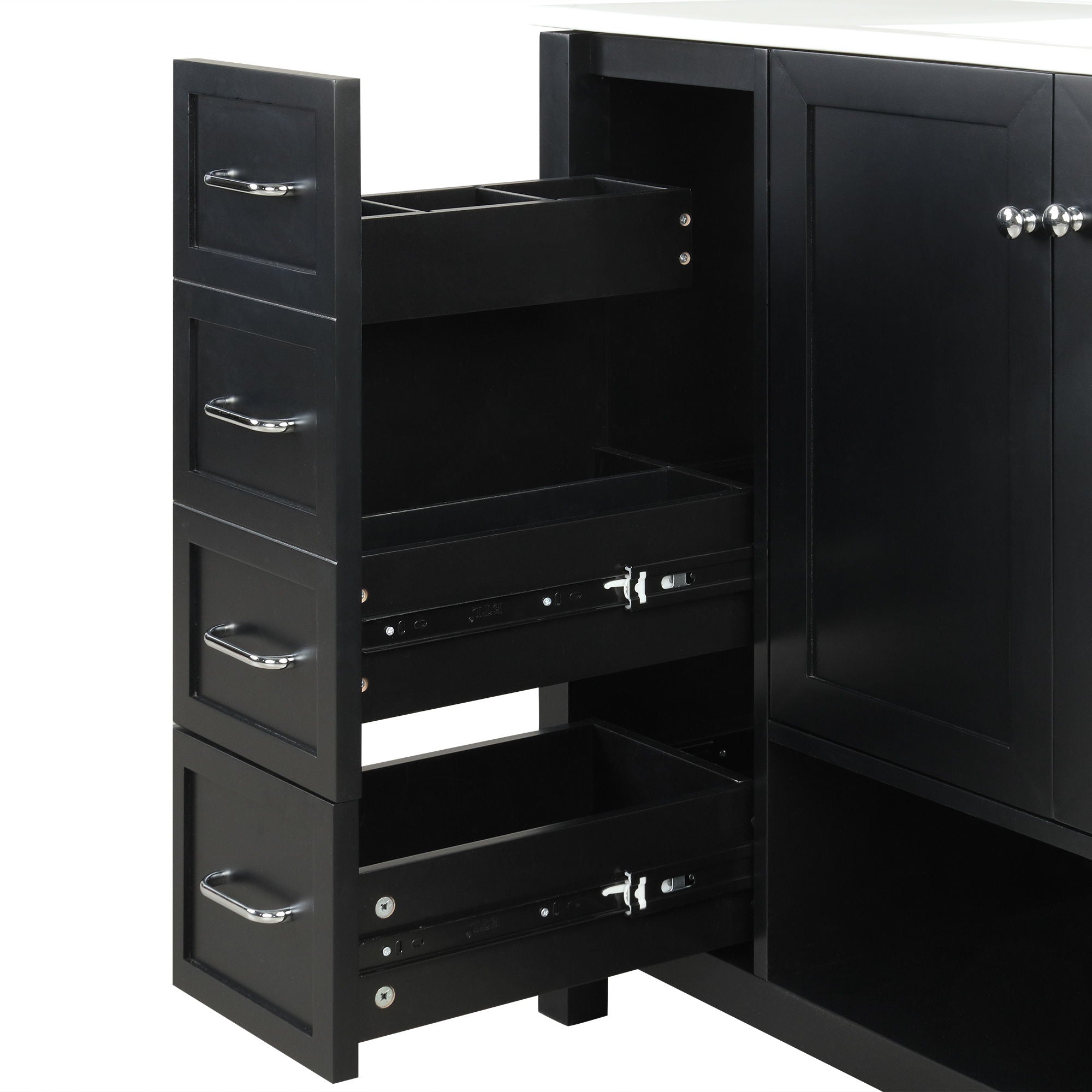 Modern Bathroom Vanity With Sink Top, 2 Doors And 2 Drawers