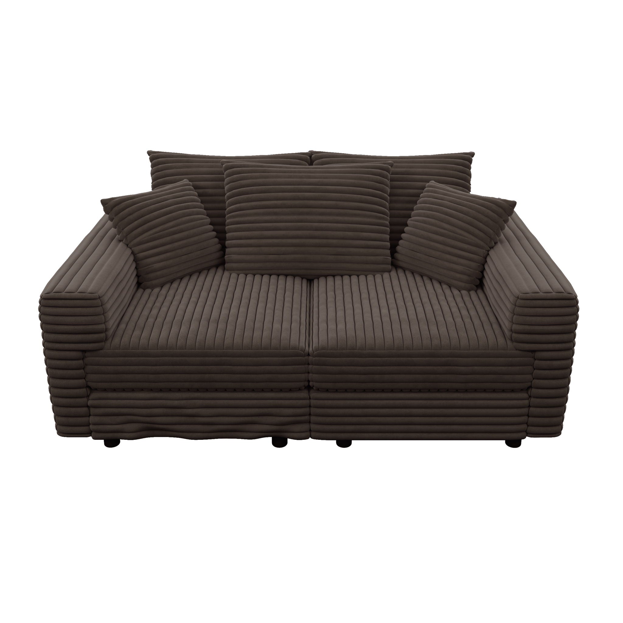 4 Seat Sofa, Modern Comfy Upholstered Sofa Cloud Couch, Deep Seat Couches With Soft Pillows