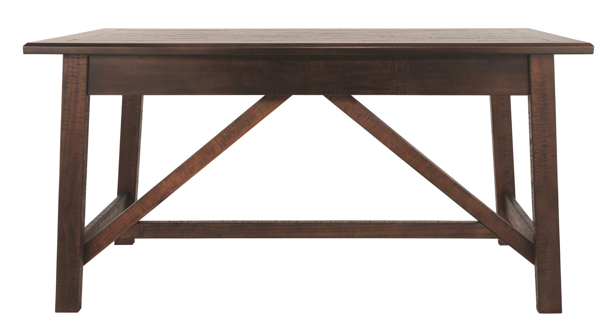 Baldridge - Home Office Large Leg Desk - Rustic Brown