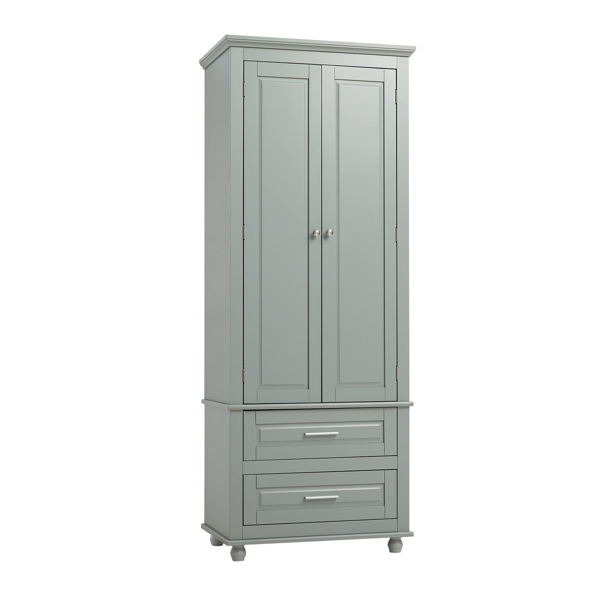 Tall Storage Cabinet With 2 Drawers For Bathroom