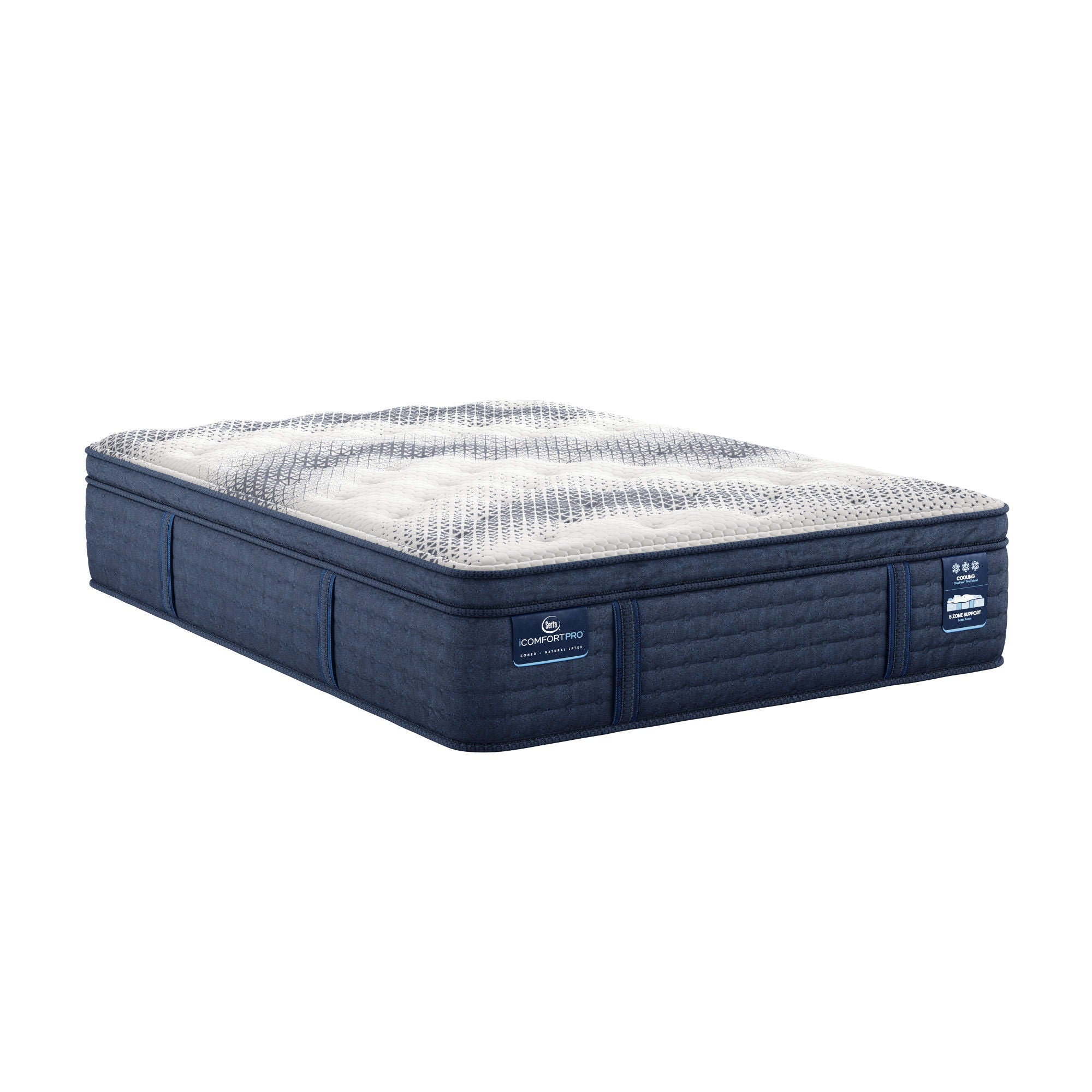iComfortPro - 16" Buckingham Latex Foam Plush Pillow Top Mattress